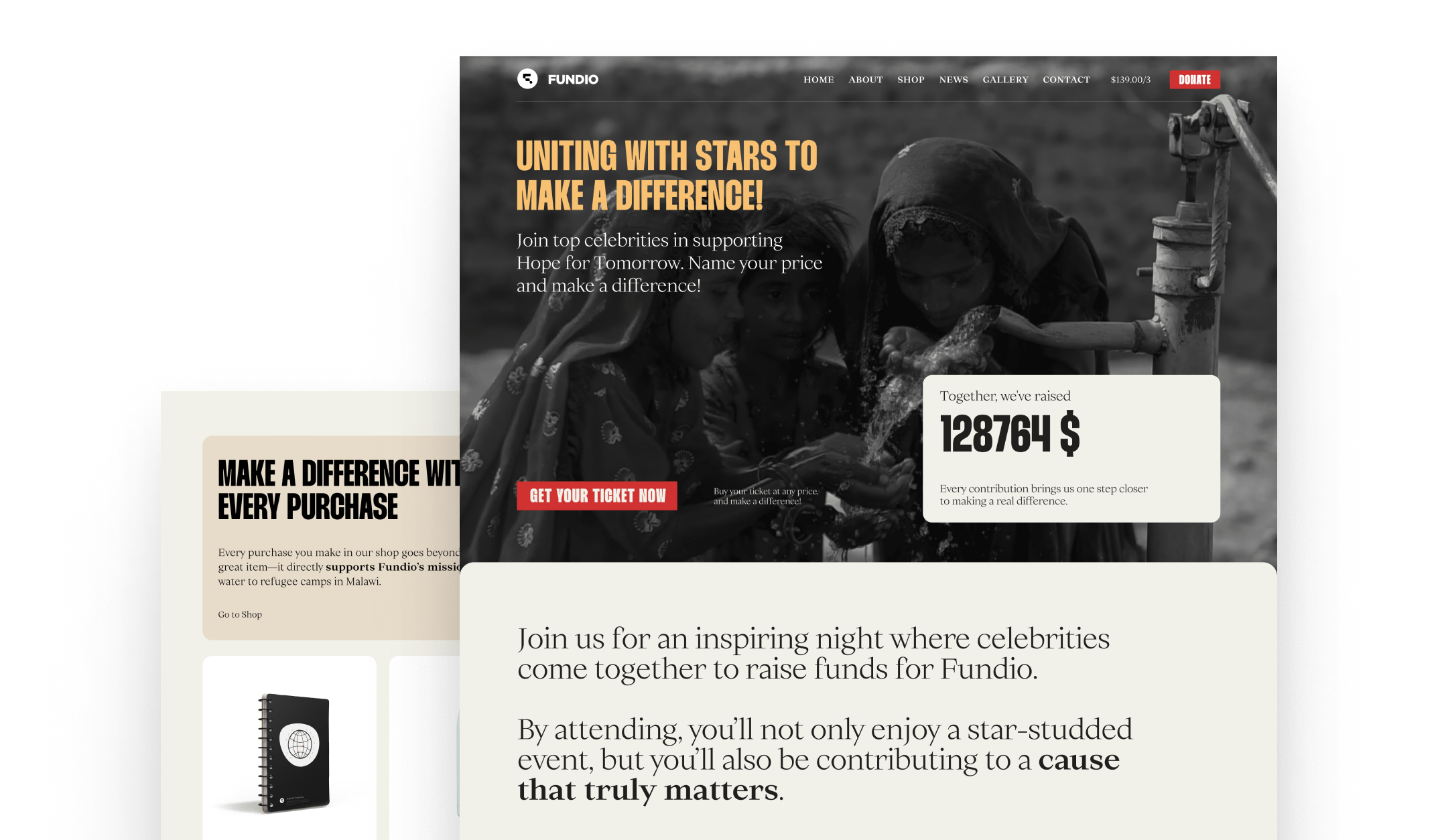 Fundraising and Charity Events theme demo screenshot