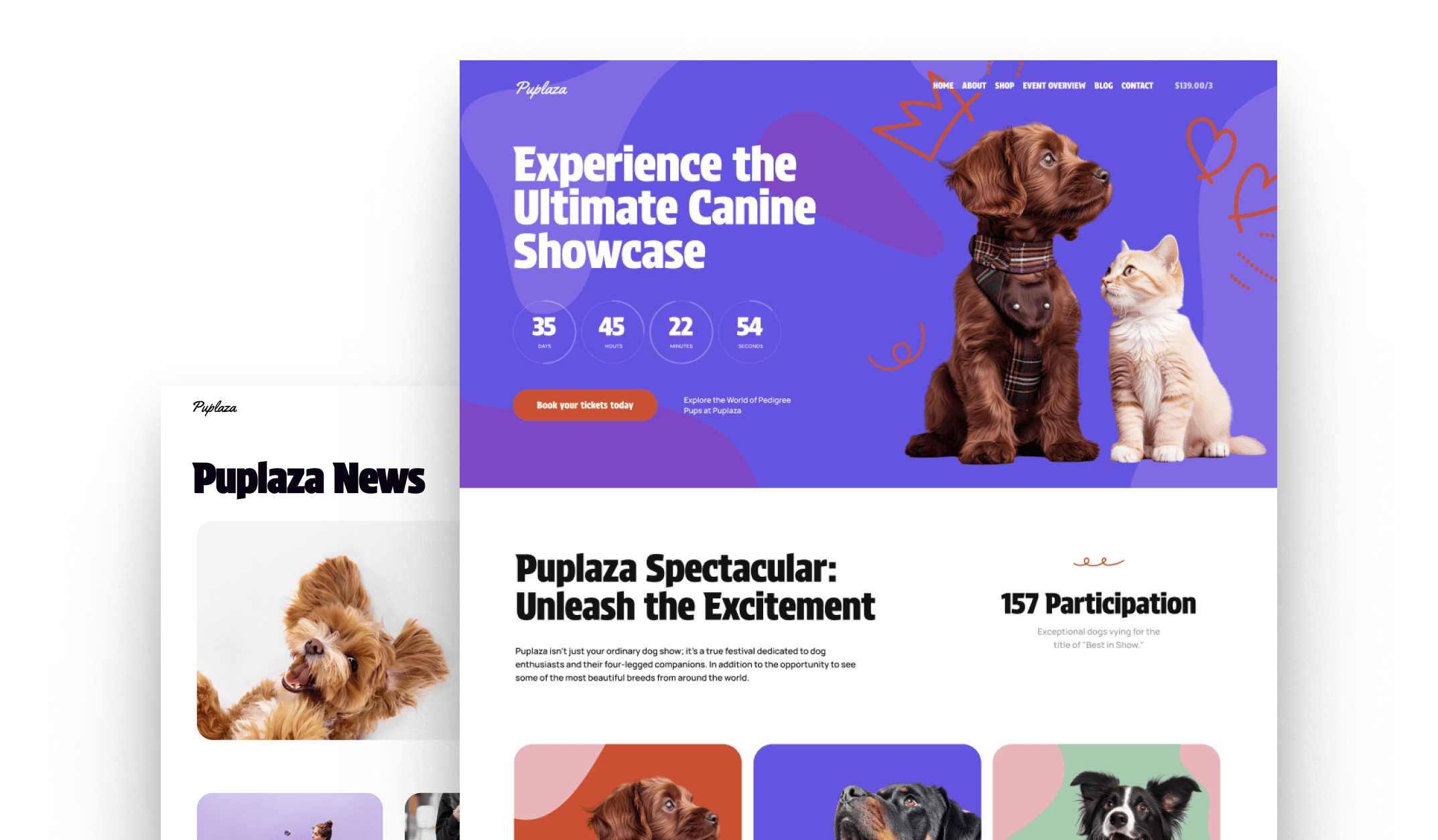 Pet Communities and Events theme demo screenshot