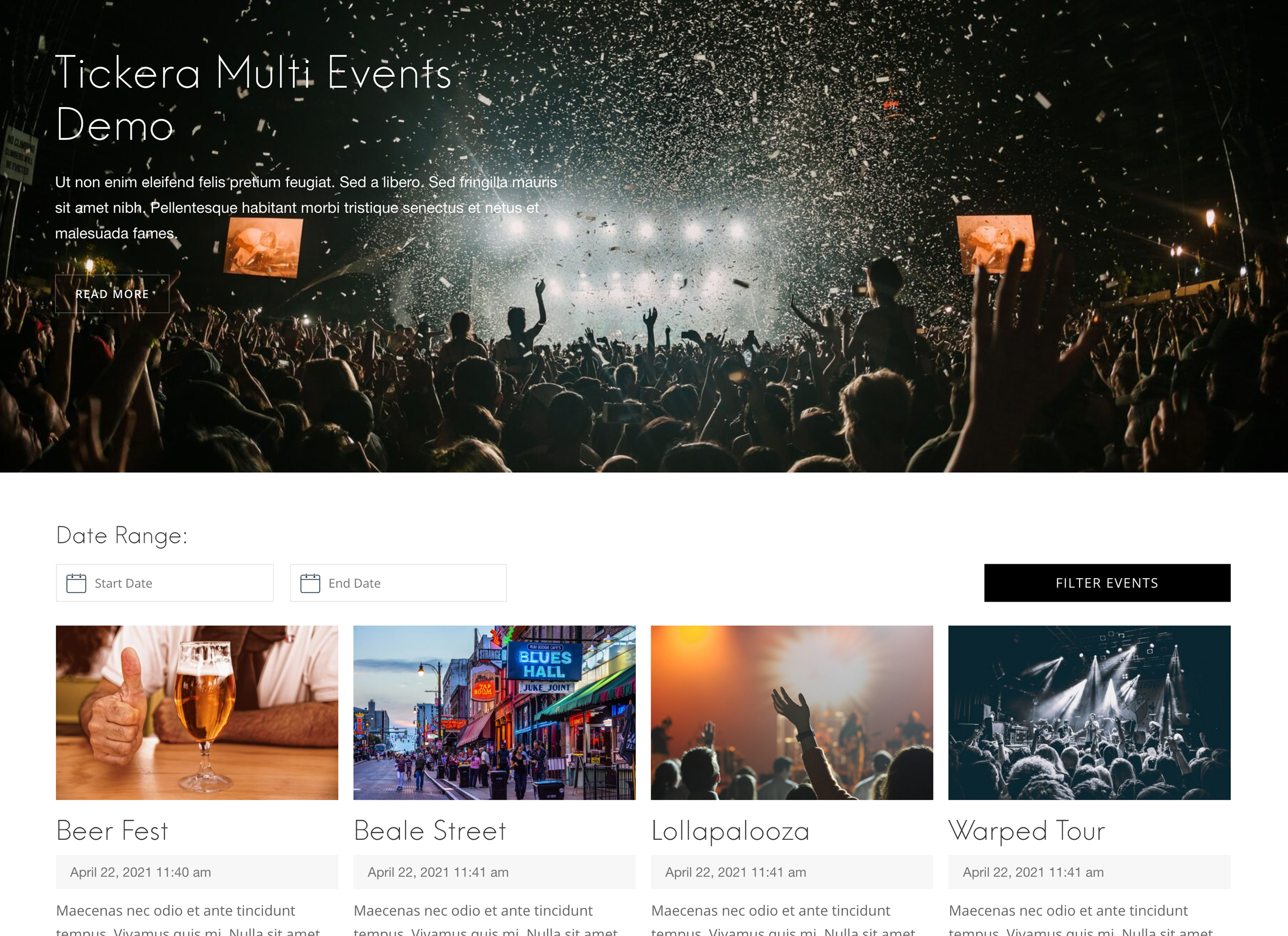 multiple events demo
