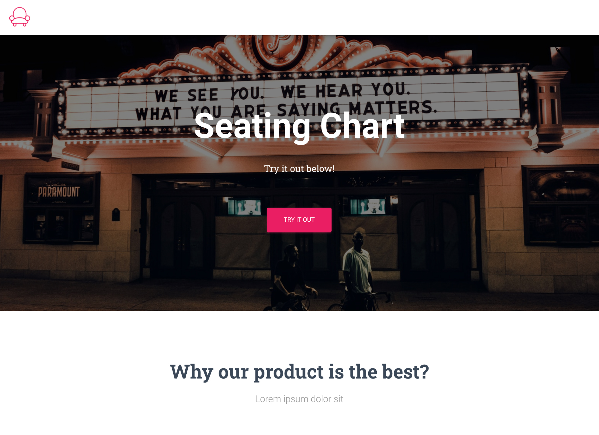 seating charts Tickera demo