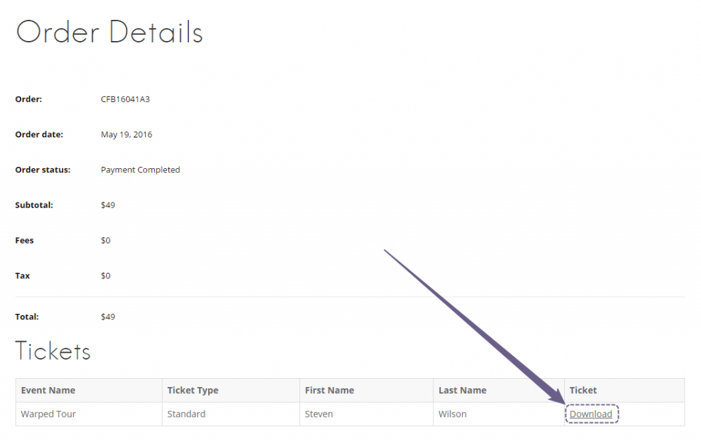 Front-End - Tickera