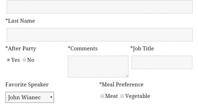 Custom Forms add-on — front-end form rendered on the Tickera event checkout