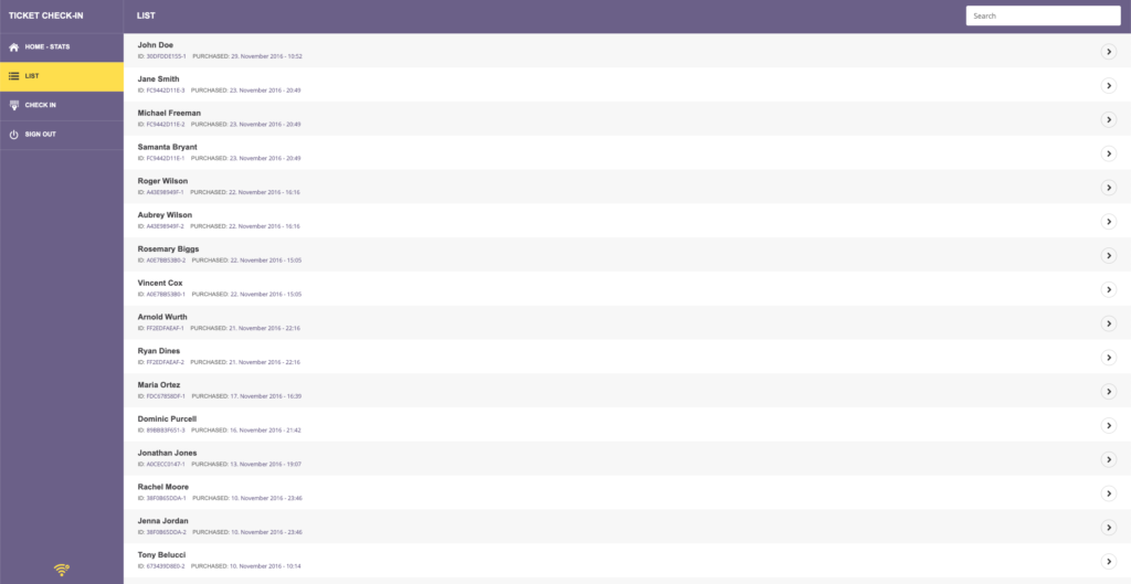 Checkinera apps - Tickera