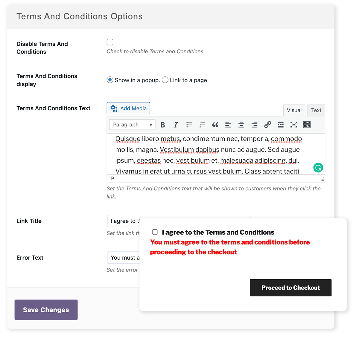 terms and conditions