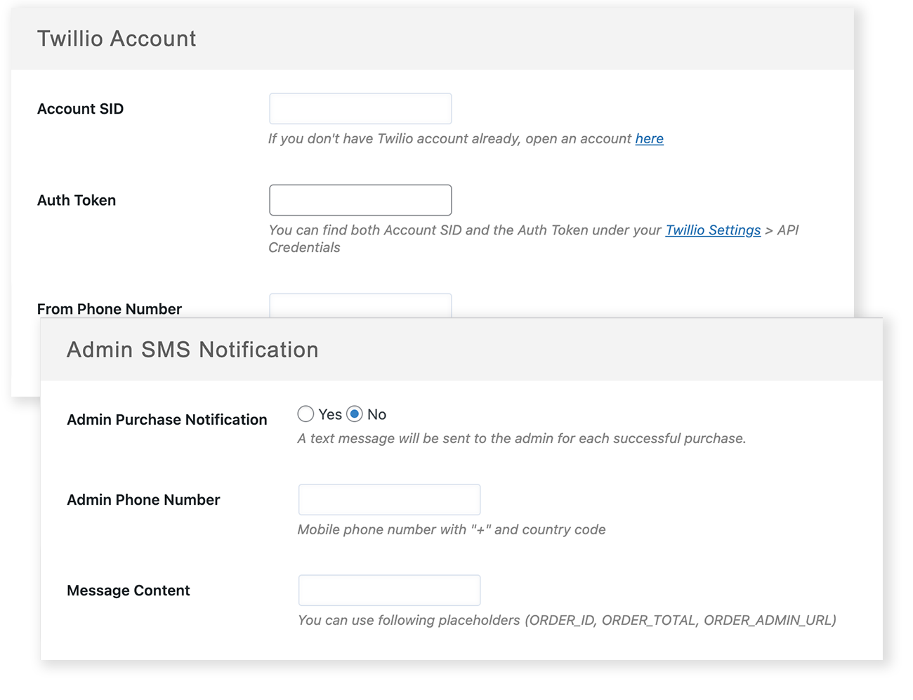 twilio sms notifications