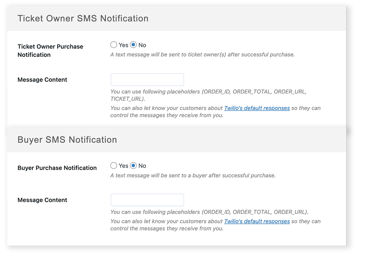twilio sms notifications
