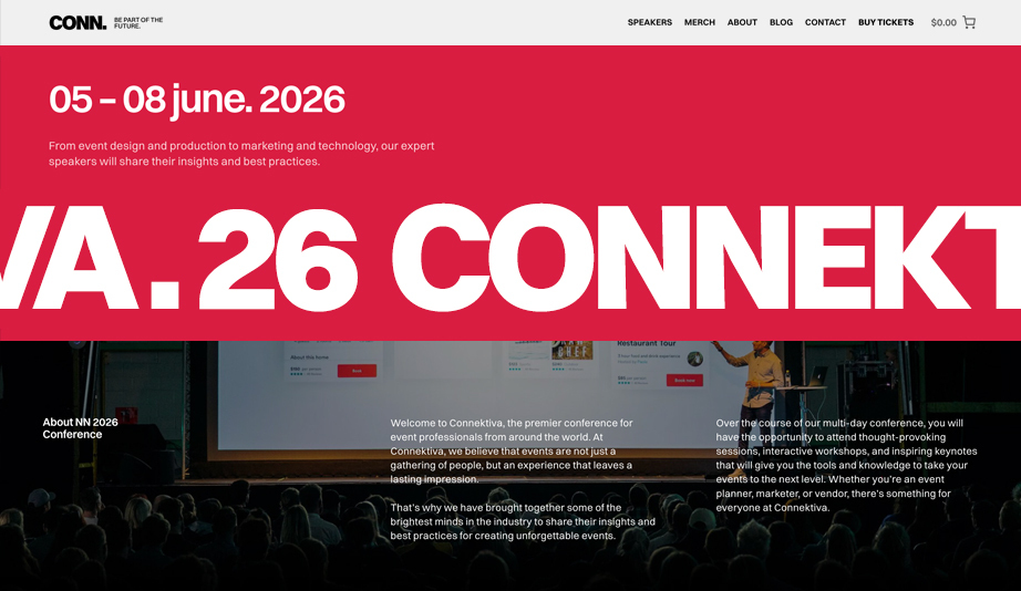 Connektiva — WordPress event theme preview
