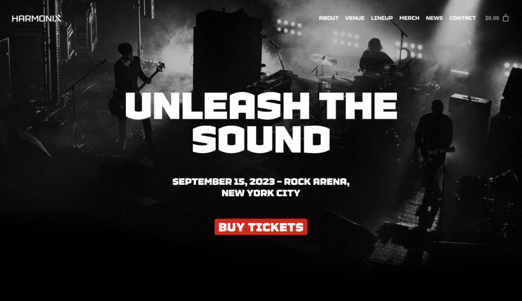 Harmonix — WordPress event theme preview