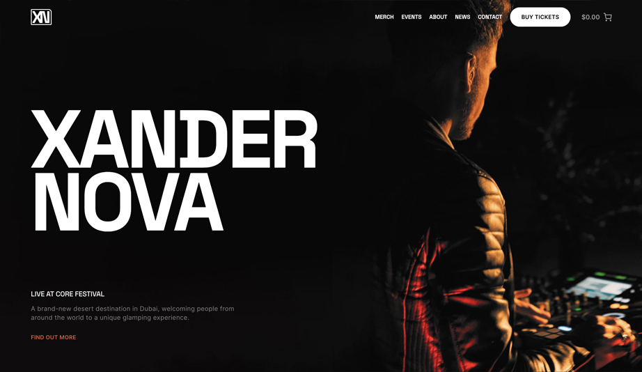 Xnova — WordPress event theme preview