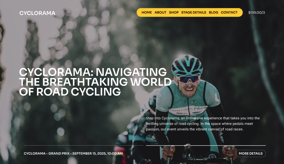 Cyclorama — WordPress event theme preview