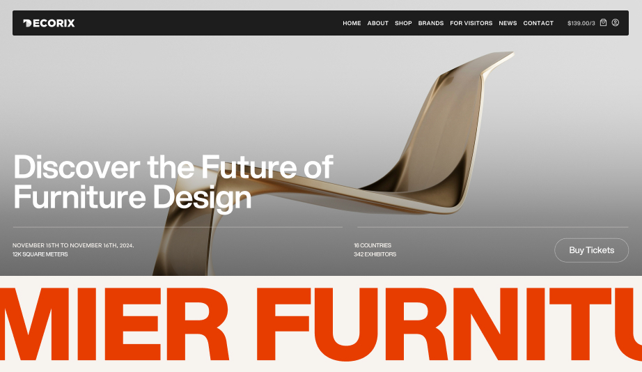 Decorix — WordPress event theme preview